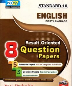 8 Exam Question Paper English (First Language) Std 10 By Vraj Prakashan 2027