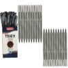 SAINO Trio Ballpoint Pens, BLACK, Fine Point (0.7mm), Pack of 20